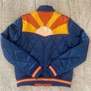 Classic Rock Couture Navy Rising Sun Bomber Jacket | M